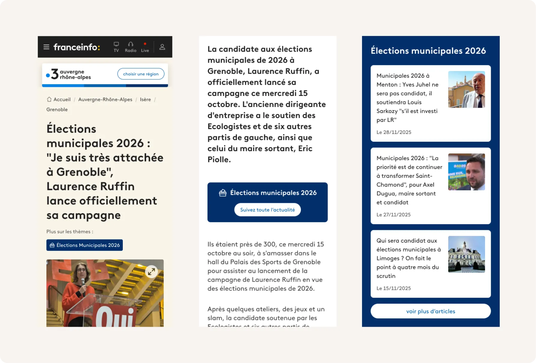 Article avec fil d'ariane régional et bloc de maillage vers le dossier élections municipales